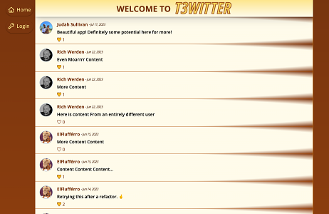 t3witter desktop screenshot